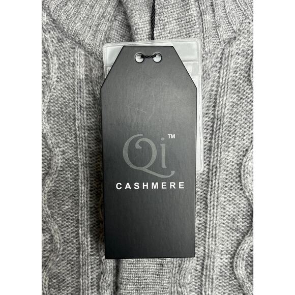 1-14 QI CASHMERE NWT Men's Cardigan Button Down Gray XXL - Picture 12 of 14